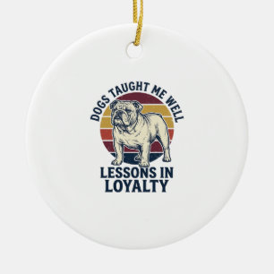 Hond Weisheid Shirt Vintage Bulldog Les Grafisch_1 Keramisch Ornament