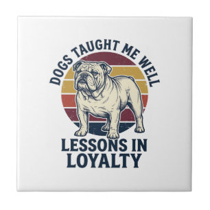 Hond Wijsheid Shirt Vintage Bulldog Les Grafisch_1 Tegeltje
