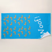 Hond worst patroon strand handdoek (Voorkant)