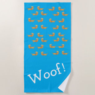 Hond worst patroon strand handdoek