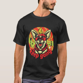 Hond zegt 'Ga door!' – Motiverende Pup T-shirt