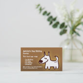  hond zitten, kammen, lopen visitekaartje (Staand voorkant)