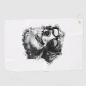 Hond Zonnebril Dier Cool Grappige basset hond Golfhanddoek (Horizontaal)