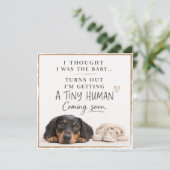 Hond Zwangerschap Aankondigingskaart Kaart (Staand voorkant)