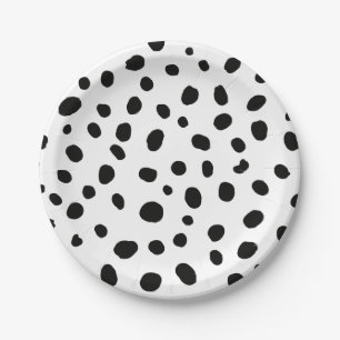 Hond Zwarte Vlek Dalmatische Verjaardag Papieren Bordje