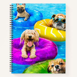Hond Zwembad Feestje Notitieboek