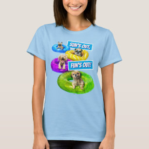 Hond Zwembad Feestje T-shirt
