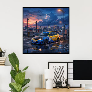 Honda Civic EK9 Toercar Poster