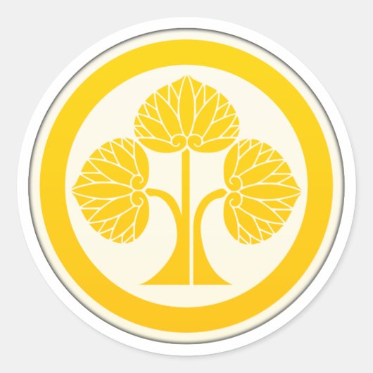 Honda Clan Kamon Ronde Sticker (Voorkant)