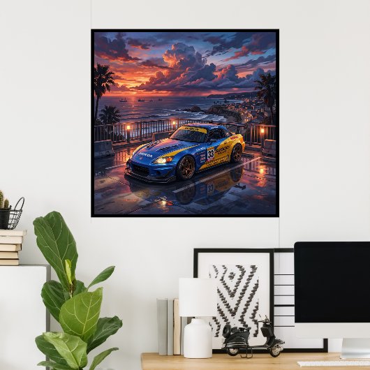 Honda S2000 Toercar Poster (Thuiskantoor)