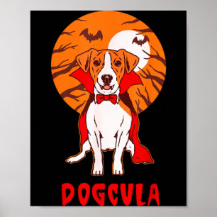 Hondcula hond grap grappige Halloween Poster