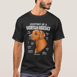 Honden 365 Anatomie van een Rhodesiaanse Ridgeback T-shirt