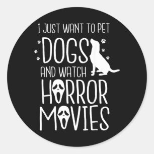 Honden Aaien En Griezelen - Halloween Hond Ronde Sticker