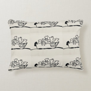 "Honden aan boord" Pillow door Willowcatdesigns Decoratief Kussen