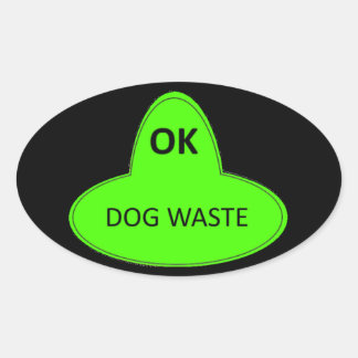Honden afval - OK Ovale Sticker