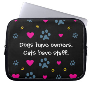 Honden beschikken over personeel in eigenaarscatte laptop sleeve