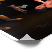 'Honden bij Mangevecht' 14x10 afdrukken Poster (Hoek)