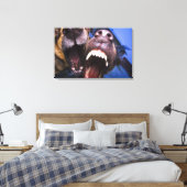Honden blaffen canvas afdruk (Insitu (Slaapkamer))