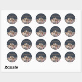 Honden Bloem Print Ronde Sticker (Vel)