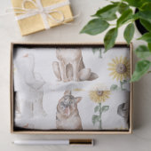 Honden, Bloemen en Eenden op Witte Ontkoppeling Tissuepapier (Geschenk)