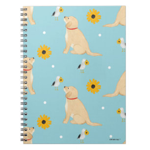 Honden, bloemen, zeegarens Spiral Notitieboek