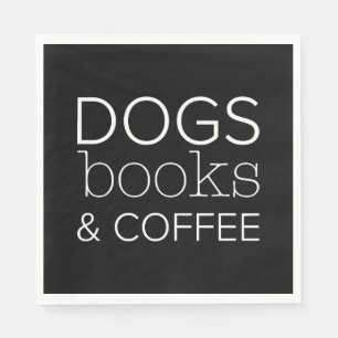 Honden Boeken Koffie Boekenwurm Hondenmoeder Servet