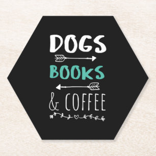 Honden Boeken Koffie Weekend Dierenliefhebber Kartonnen Onderzetters