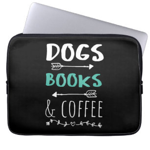 Honden Boeken Koffie Weekend Dierenvriend Laptop Sleeve