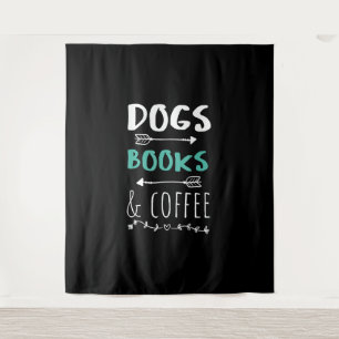 Honden Boeken Koffie Weekend Dierenvriend Wandkleed