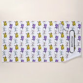 Honden Botten PY Graffiti Stijl Naam Strandlaken (Voorkant)