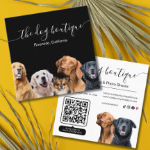 Honden Boutique Bedrijfskaart Zwart en Wit