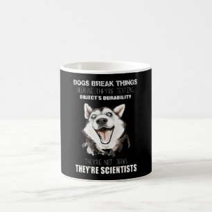 honden breken dingen af die wetenschappers husky-l koffiemok