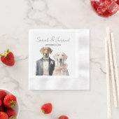 Honden bruid & bruidegom bruiloft servet (Insitu)