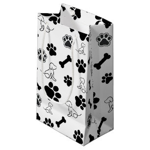 Honden cadeautaszak Zwart en Wit Klein Cadeauzakje