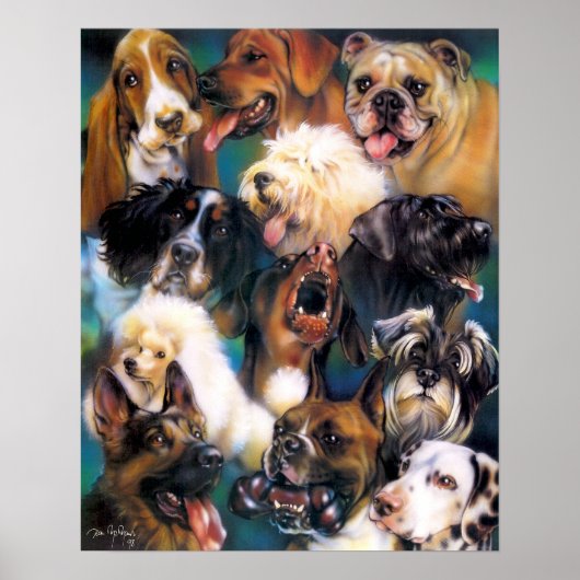 Honden Collage Poster (Voorkant)