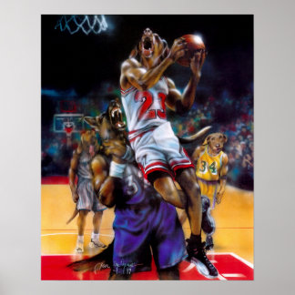 Honden die Basketball Poster spelen