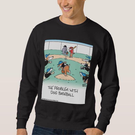 Honden die honkbal spelen trui (Voorkant)