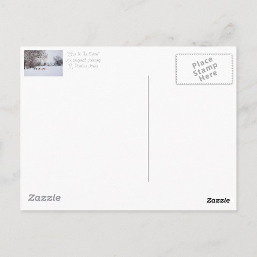honden die in het winterlandschap van de sneeuwscè briefkaart (Achterkant)