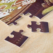 Honden die kaarten afspelen puzzel legpuzzel (Zijkant)