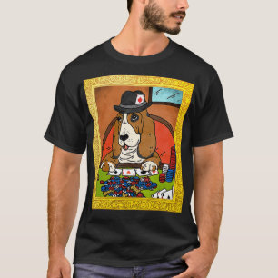 Honden die Poker Basset Hound Cassius Marcellus sp T-shirt