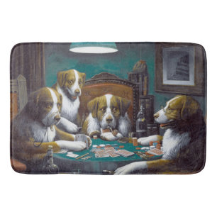 Honden die poker Cassius Marcellus spelen 1894 Badmat