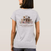 Honden Diensten dubbelzijdige groomer walker sitte T-shirt (Achterkant)