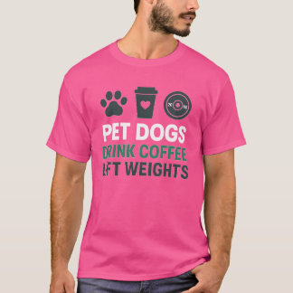 HONDEN DRINKEN KOFFIEHEFGEWICHT T-SHIRT