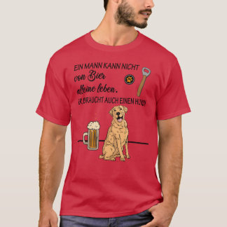 Honden en bierliefhebbers grappig hondenontwerp me t-shirt