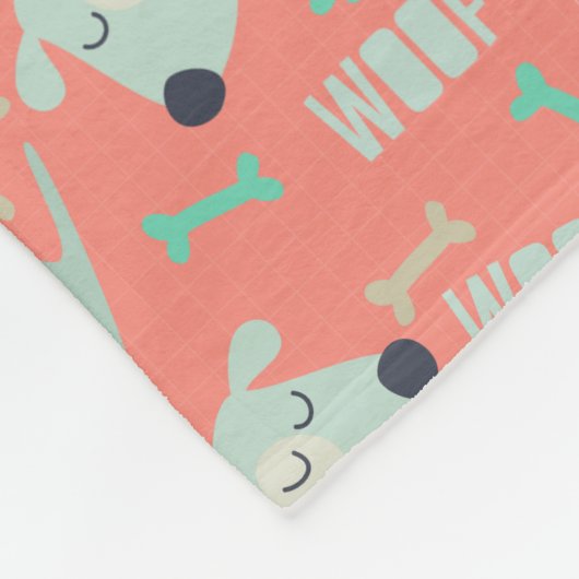 Honden en Botten Fleece Deken (Hoek)