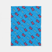 Honden en Botten Graffiti Style Blue Blanket 2 Fleece Deken (Voorkant)