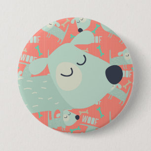 Honden en Botten Ronde Button 7,6 Cm