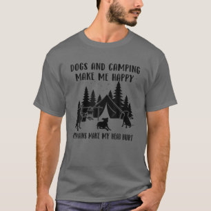 Honden en kamperen maken me blij met grappige Camp T-shirt