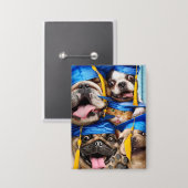 Honden en katten afgestudeerd in fotohokje button (Voorkant / Achterkant)