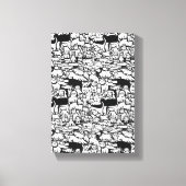 Honden en Katten Cartoon" Canvas Art (Voorkant)